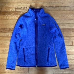 Patagonia purple zip up sweater